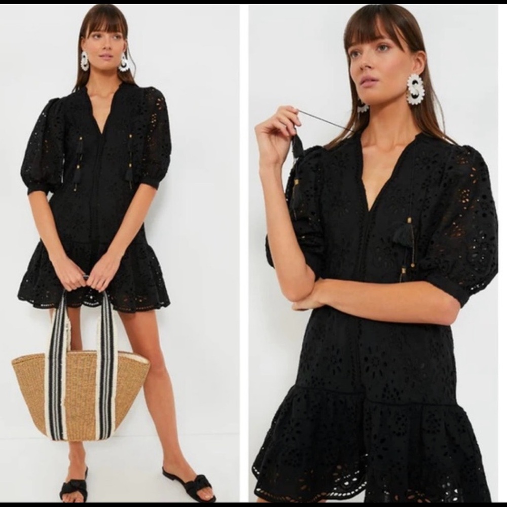 Alicia Bell mini eyelet dress in black NWT- perfect for summer